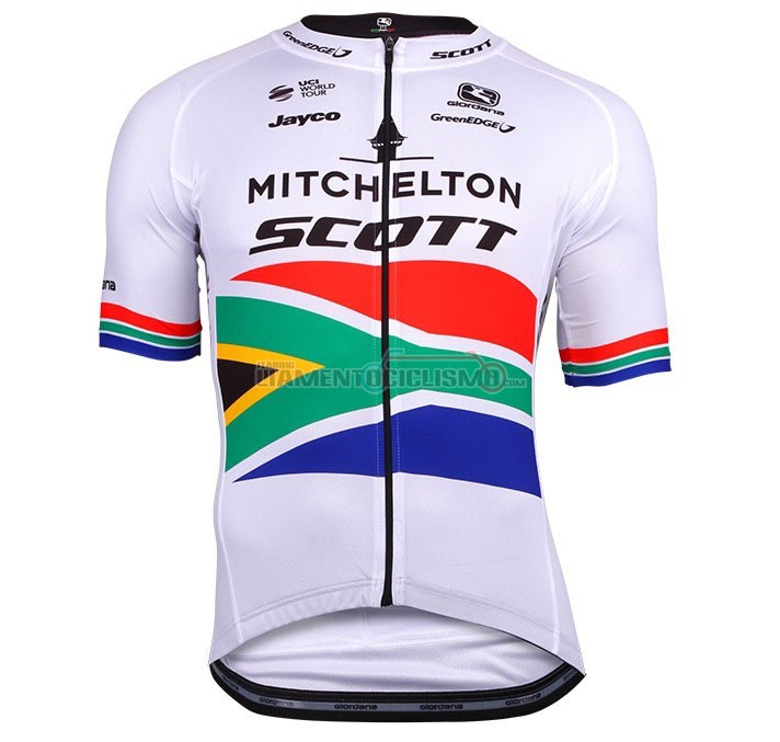 Abbigliamento Ciclismo Mitchelton Scott Campione Sudafrica Manica Corta 2018